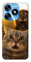Чехол itsPrint Shocked cat and lion для TECNO Spark 10 Pro