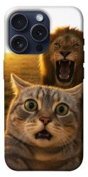 Чехол itsPrint Shocked cat and lion для Apple iPhone 15 Pro (6.1")