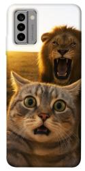 Чехол itsPrint Shocked cat and lion для Nokia G22