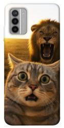 Чехол itsPrint Shocked cat and lion для Nokia G42
