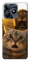 Чехол itsPrint Shocked cat and lion для Realme C53