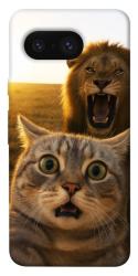 Чехол itsPrint Shocked cat and lion для Google Pixel 8