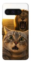 Чехол itsPrint Shocked cat and lion для Google Pixel 8 Pro