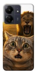 Чехол itsPrint Shocked cat and lion для Xiaomi Redmi 13C