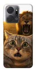 Чехол itsPrint Shocked cat and lion для Huawei Honor X7a