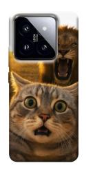 Чехол itsPrint Shocked cat and lion для Xiaomi 14 Pro