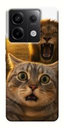 Чехол itsPrint Shocked cat and lion для Xiaomi Redmi Note 13 Pro 4G
