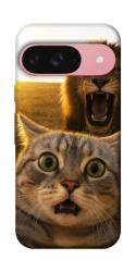 Чехол itsPrint Shocked cat and lion для Google Pixel 9