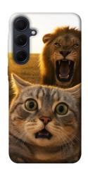 Чехол itsPrint Shocked cat and lion для Samsung Galaxy A55