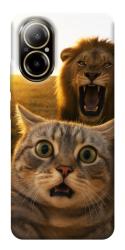 Чехол itsPrint Shocked cat and lion для Realme C67 4G