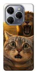 Чехол itsPrint Shocked cat and lion для TECNO Spark 20 Pro