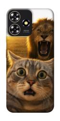 Чехол itsPrint Shocked cat and lion для ZTE Blade A73 4G