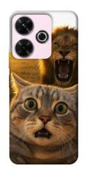 Чехол itsPrint Shocked cat and lion для Xiaomi Redmi 13 4G / Poco M6 4G