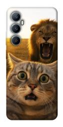 Чехол itsPrint Shocked cat and lion для Realme C65 4G