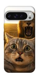 Чехол itsPrint Shocked cat and lion для Google Pixel 9 Pro XL