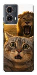 Чехол itsPrint Shocked cat and lion для Motorola Moto G85