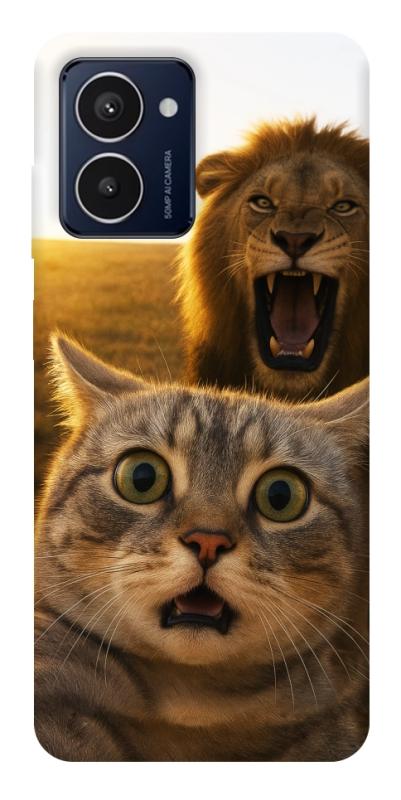 Чехол itsPrint Shocked cat and lion для HMD Pulse Pro, животные, купить оптом с доставкой