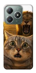 Чехол itsPrint Shocked cat and lion для Realme C61 4G