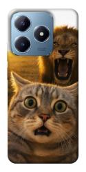 Чехол itsPrint Shocked cat and lion для Realme C63 4G