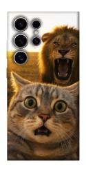 Чехол itsPrint Shocked cat and lion для Samsung Galaxy S25 Ultra