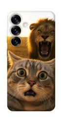 Чехол itsPrint Shocked cat and lion для Samsung Galaxy S25+