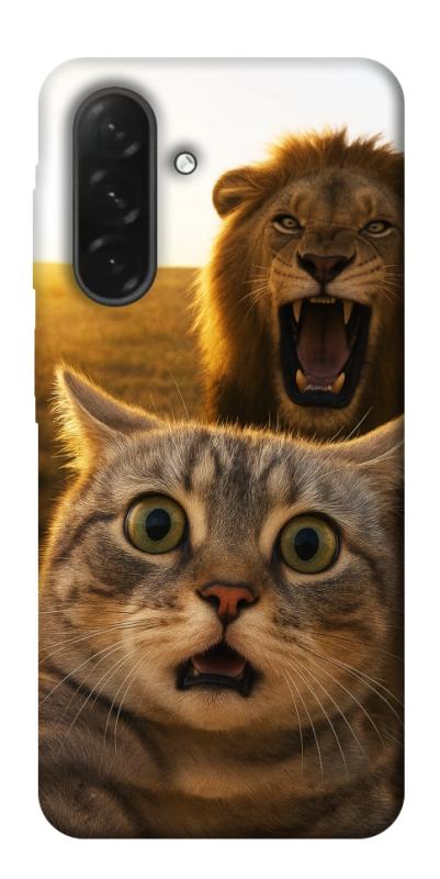 Чехол itsPrint Shocked cat and lion для Samsung Galaxy A26 5G, животные, купить оптом с доставкой