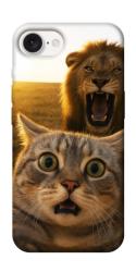 Чехол itsPrint Shocked cat and lion для Apple iPhone 16e (6.1")