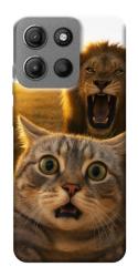 Чехол itsPrint Shocked cat and lion для Motorola Moto G15 4G