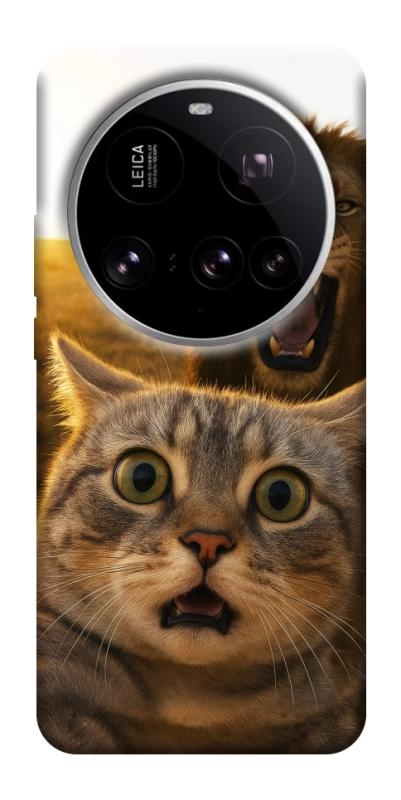 Чехол itsPrint Shocked cat and lion для Xiaomi 15 Ultra, животные, купить оптом с доставкой