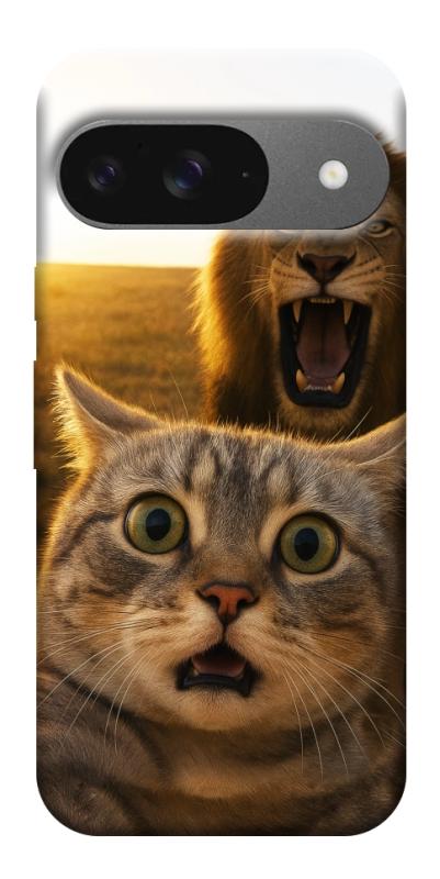 Чехол itsPrint Shocked cat and lion для Google Pixel 10, животные, купить оптом с доставкой