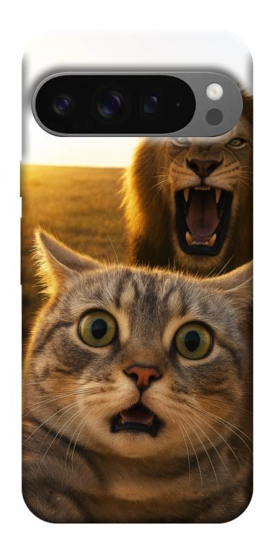 Чехол itsPrint Shocked cat and lion для Google Pixel 10 Pro XL, животные, купить оптом с доставкой