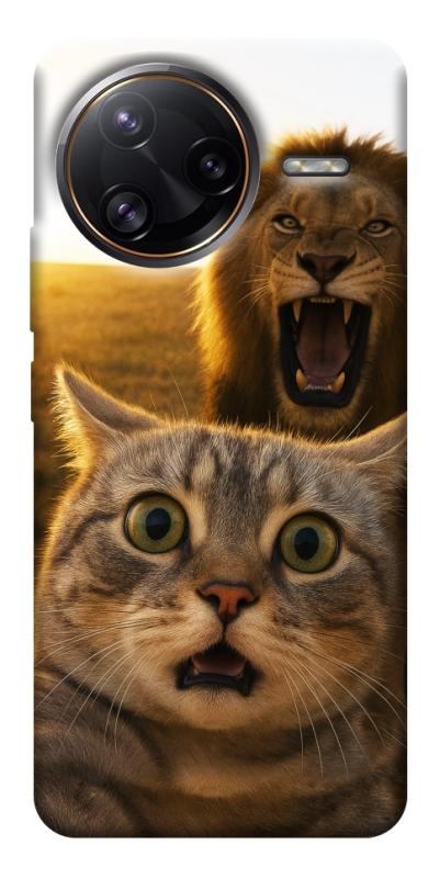 Чехол itsPrint Shocked cat and lion для Xiaomi Poco F7, животные, купить оптом с доставкой