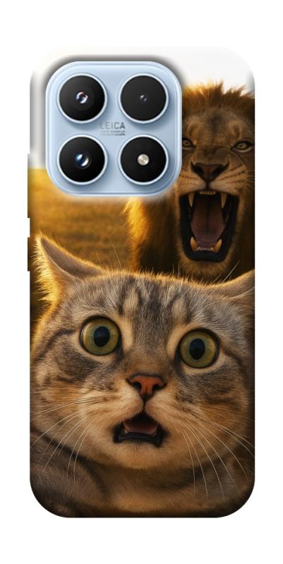 Чехол itsPrint Shocked cat and lion для Xiaomi 17 Pro, животные, купить оптом с доставкой