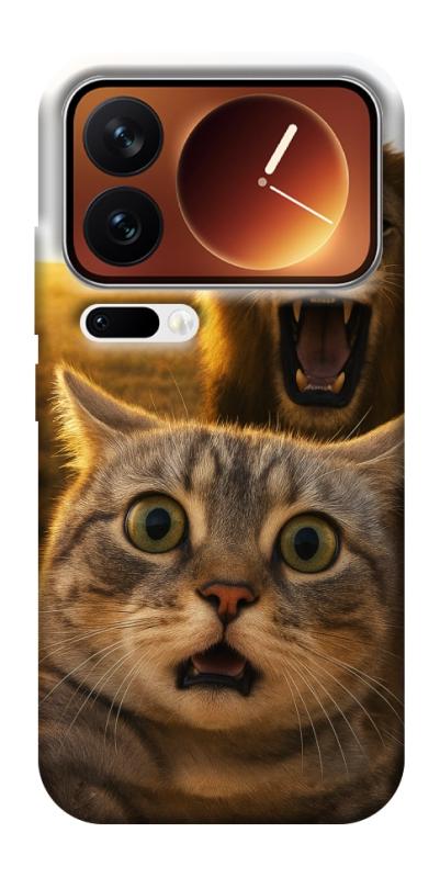 Чехол itsPrint Shocked cat and lion для Xiaomi 17 Pro Max, животные, купить оптом с доставкой