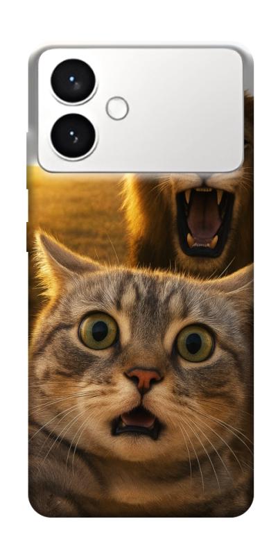 Чехол itsPrint Shocked cat and lion для Samsung Galaxy S26+, животные, купить оптом с доставкой