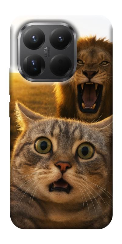 Чехол itsPrint Shocked cat and lion для Xiaomi 15T Pro, животные, купить оптом с доставкой