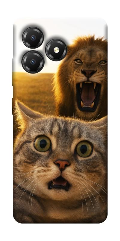 Чохол itsPrint Shocked cat and lion для ZTE Blade A36, тварини, купити оптом з доставкою