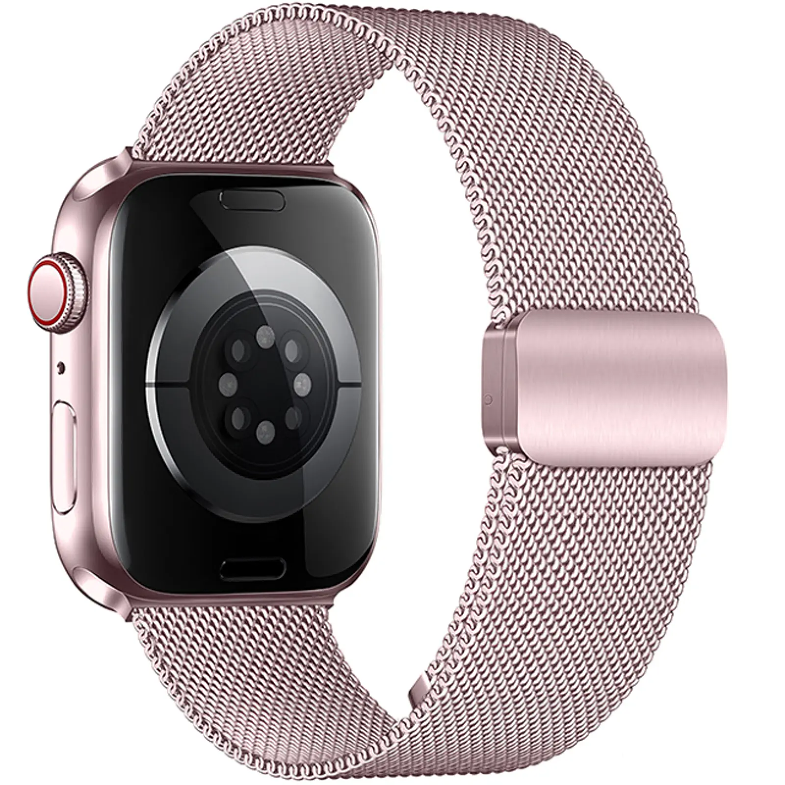 Ремінець Hoco WA26 Milanese Loop Strap для Apple watch 44/45/46/49mm, Rose Pink 1, Метал, купити оптом з доставкою