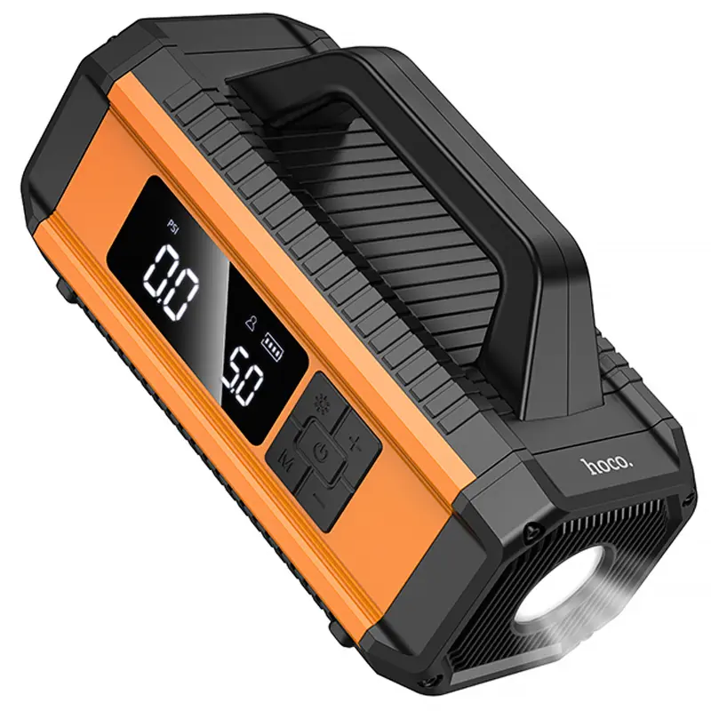 Пусковое устройство + насос для автомобиля Hoco QS4 Intelligent Starter and Air Pump 10000 mAh, Black 4, купить оптом с доставкой