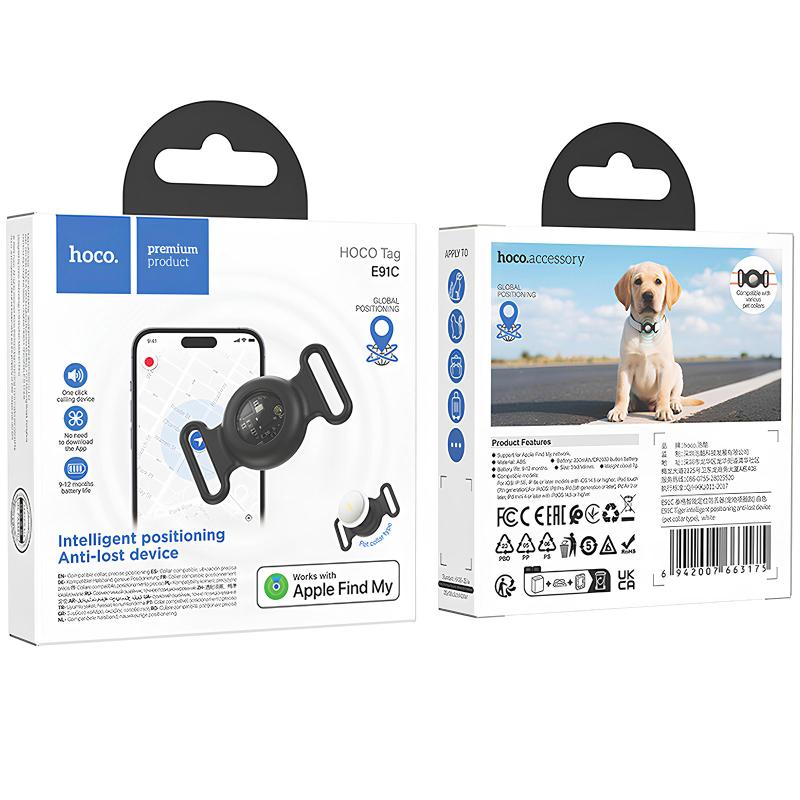 Трекер Hoco E91C Tiger для ошейника 230 mAh на малюнкі №4