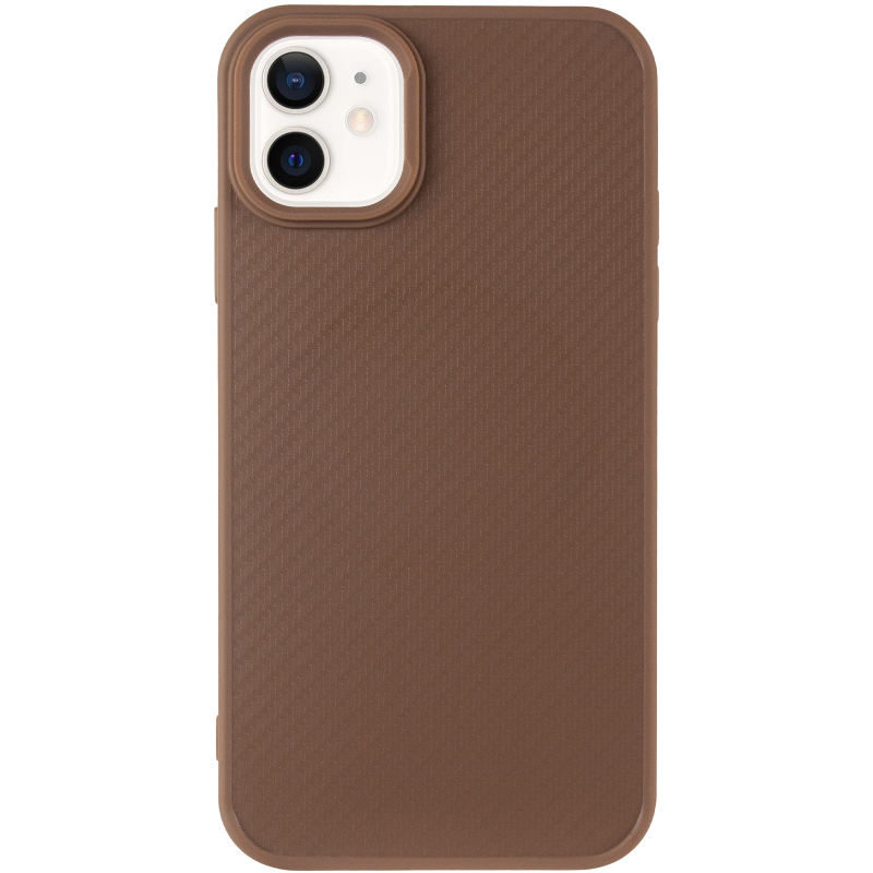TPU чехол Carbon Protective with Magsafe для Apple iPhone 11 (6.1"), Coffee 1, TPU, купить оптом с доставкой