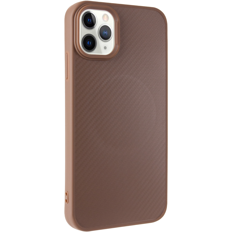 TPU чехол Carbon Protective with Magsafe для Apple iPhone 12 Pro Max (6.7"), Coffee, TPU, купить оптом с доставкой