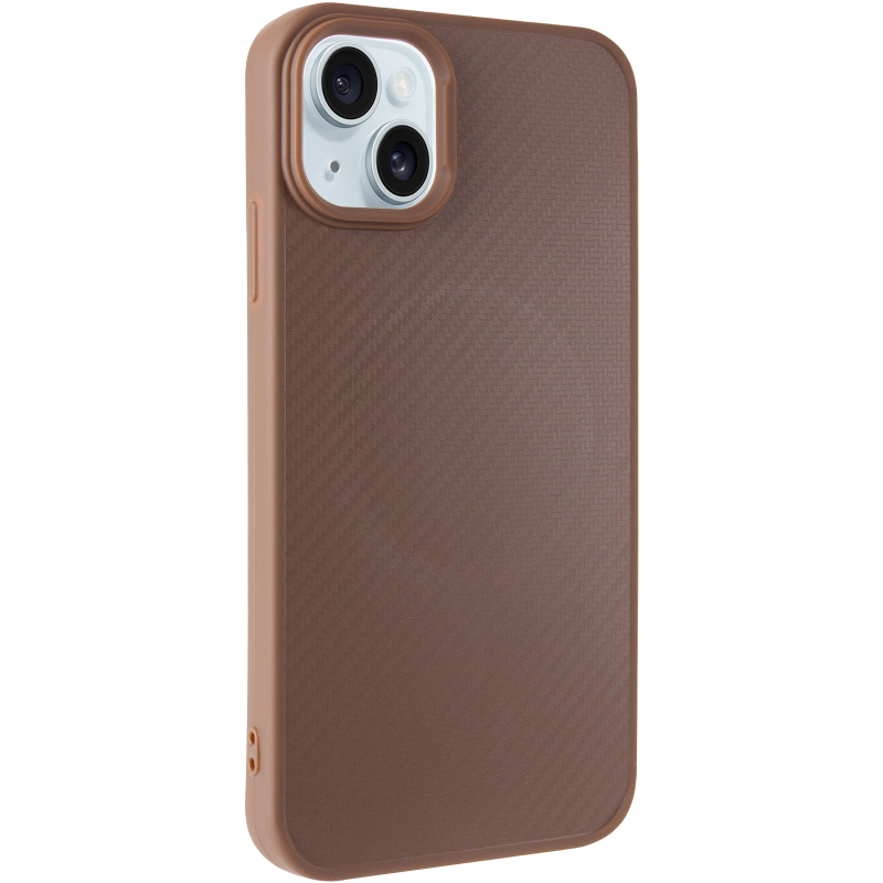 TPU чехол Carbon Protective with Magsafe для Apple iPhone 13 / 14 (6.1"), Coffee, TPU, купить оптом с доставкой