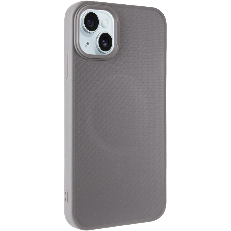 TPU чехол Carbon Protective with Magsafe для Apple iPhone 13 / 14 (6.1"), Grey, TPU, купить оптом с доставкой