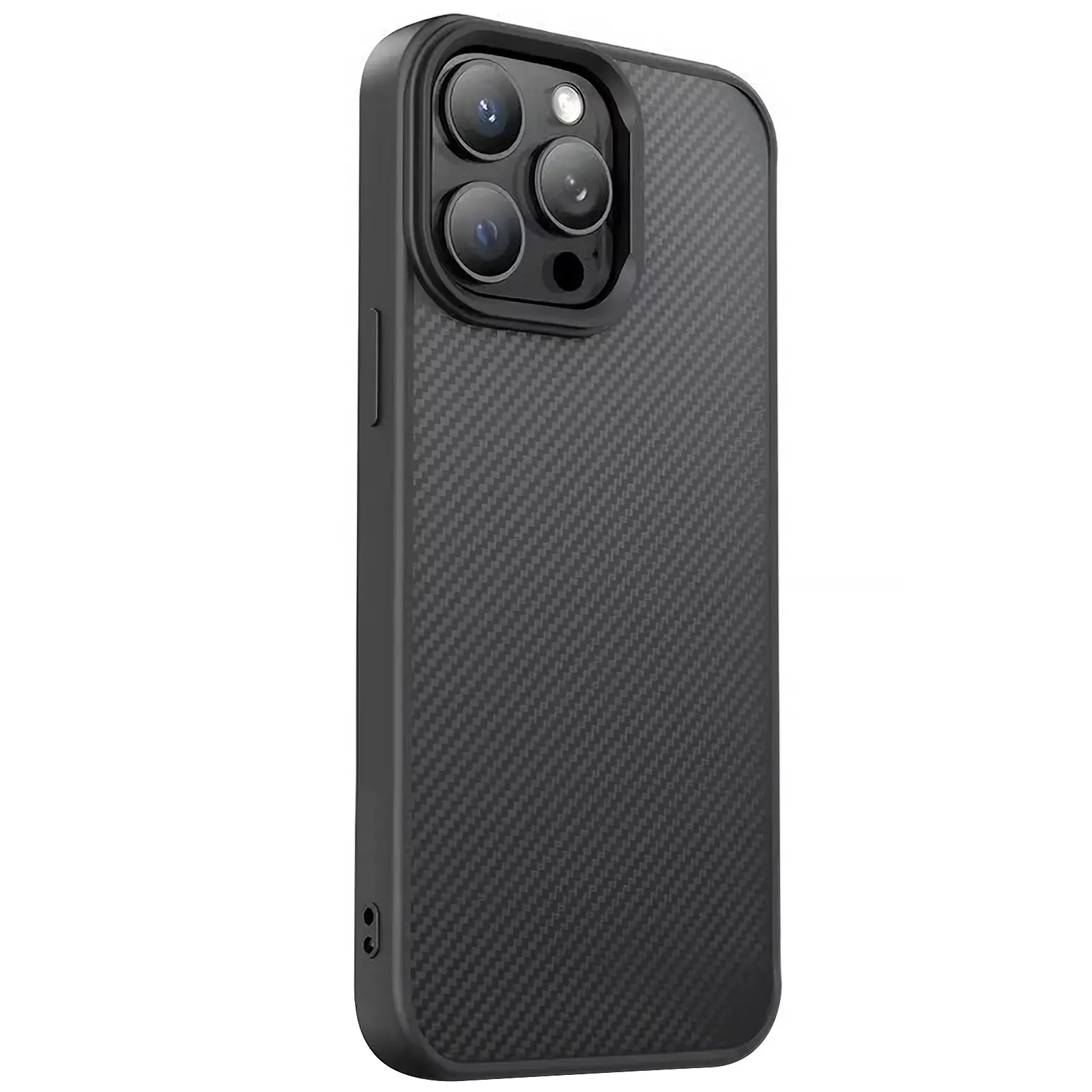 TPU чехол Carbon Protective with Magsafe для Apple iPhone 14 Pro (6.1"), Black, TPU, купить оптом с доставкой