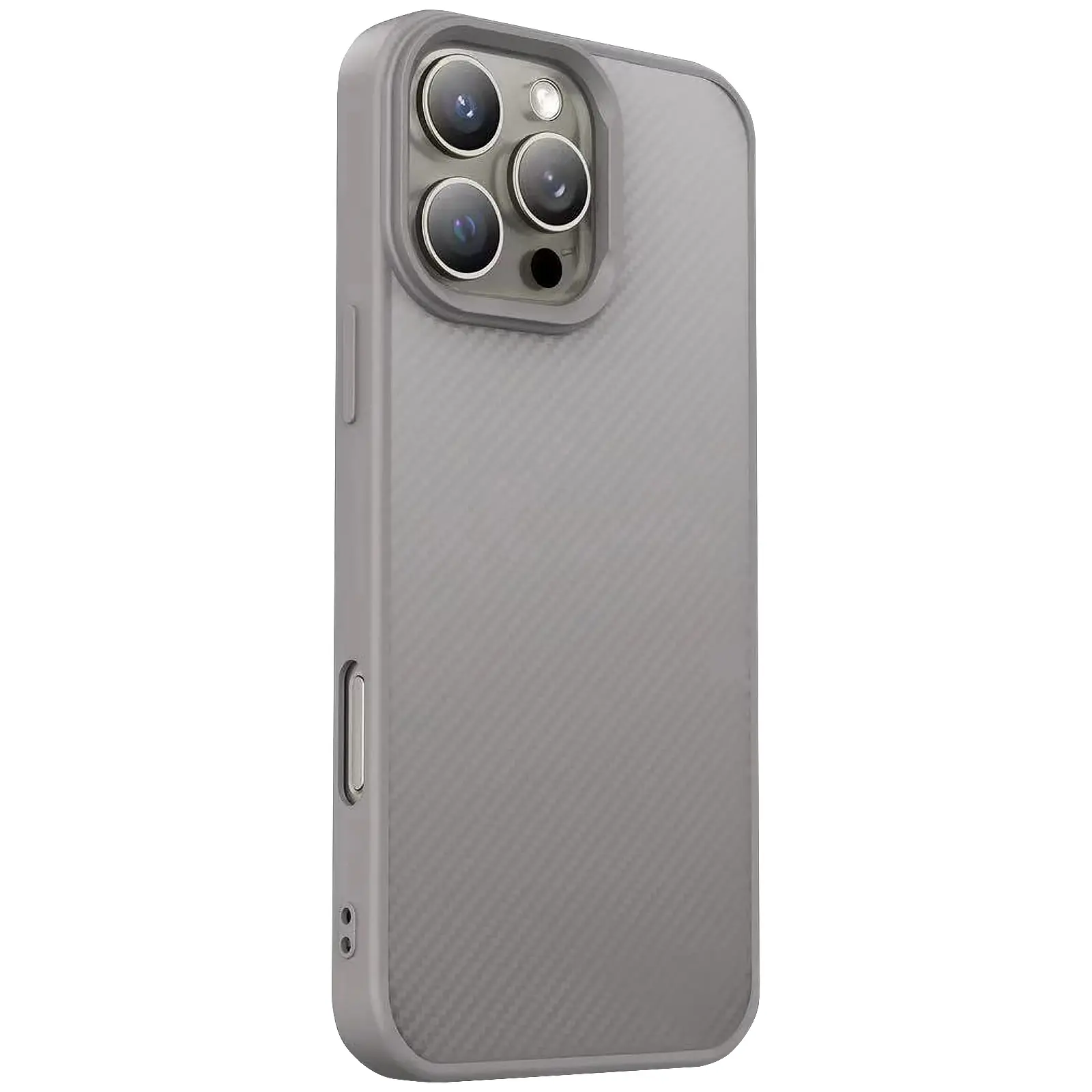 TPU чехол Carbon Protective with Magsafe для Apple iPhone 16 Pro (6.3"), Grey, TPU, купить оптом с доставкой