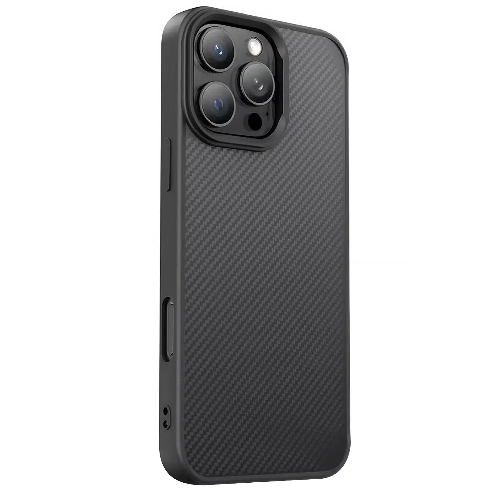 TPU чохол Carbon Protective with Magsafe для Apple iPhone 16 Pro Max (6.9"), Black, TPU, купити оптом з доставкою