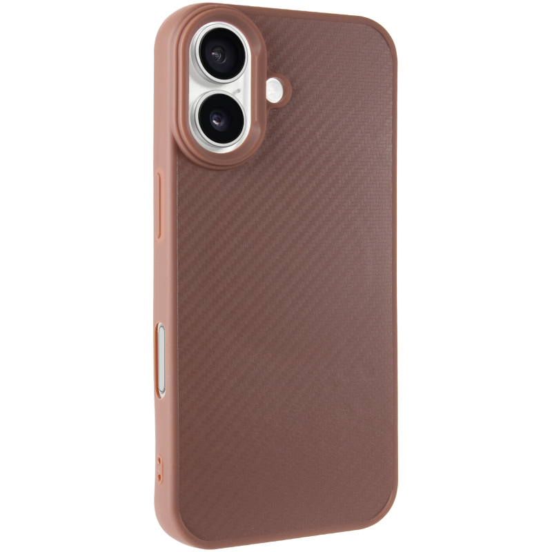 TPU чехол Carbon Protective with Magsafe для Apple iPhone 17 (6.3"), Coffee, TPU, купить оптом с доставкой