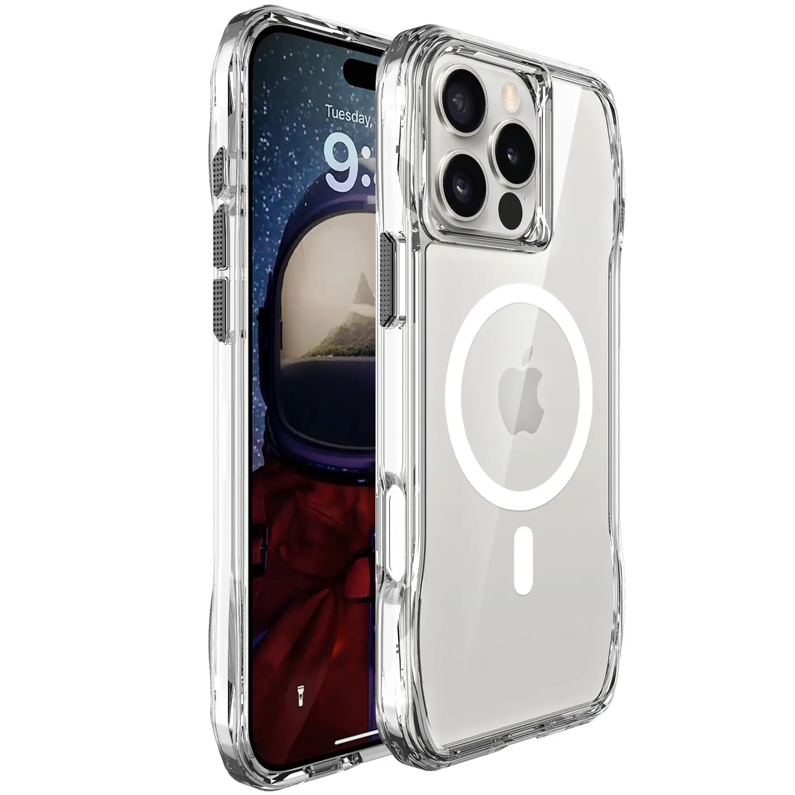 Чехол TPU Space Octagon with MagSafe для Apple iPhone 16 Pro (6.3"), Clear, TPU, купить оптом с доставкой