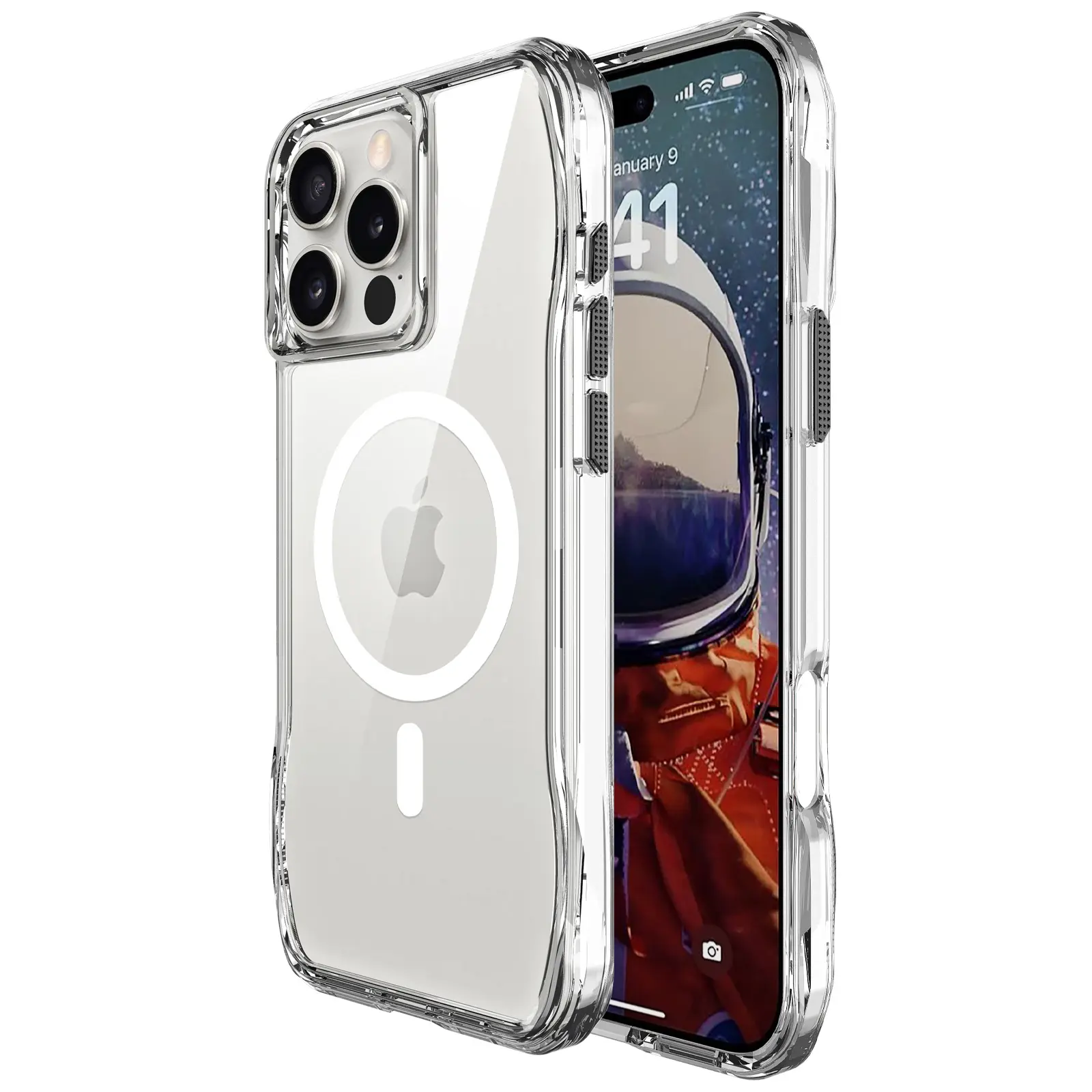 Чехол TPU Space Octagon with MagSafe для Apple iPhone 16 Pro (6.3"), Clear 1, TPU, купить оптом с доставкой